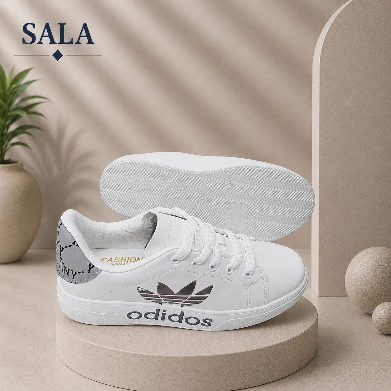 Unisex White Casual Sneakers